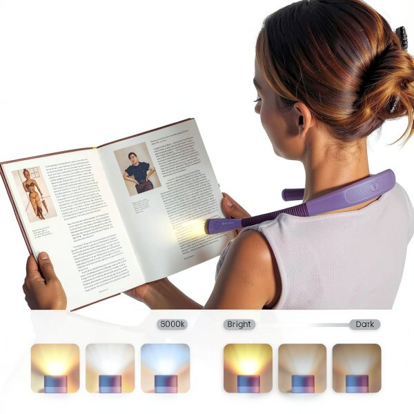 Glocusent LED Reading Light Adjustable Brightness Hands Free-1