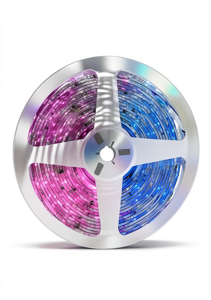 DAYBETTER LED strip lights illuminating modern living room decor