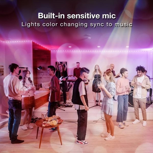 DAYBETTER LED Strip Lights Smart App Control Multicolor-4