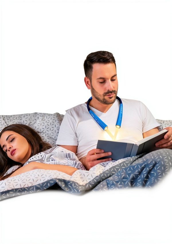 Glocusent LED Neck Reading Light Rechargeable Adjustable for-3