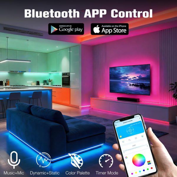 DAYBETTER LED Strip Lights Smart App Control Multicolor-2