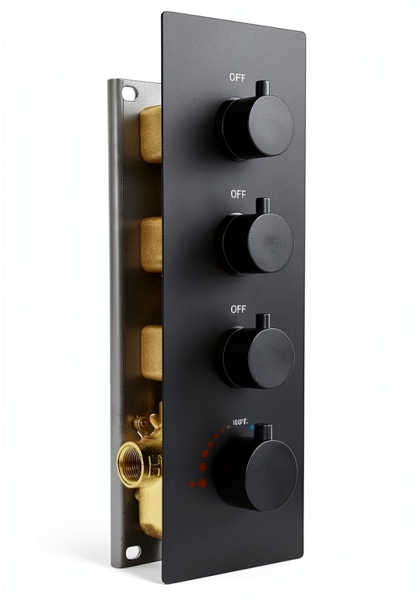 HOMEDEC Brass 3‑Way Shower Diverter Thermostat-0