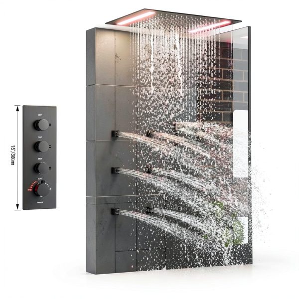 HOMEDEC Brass 3‑Way Shower Diverter Thermostat-1