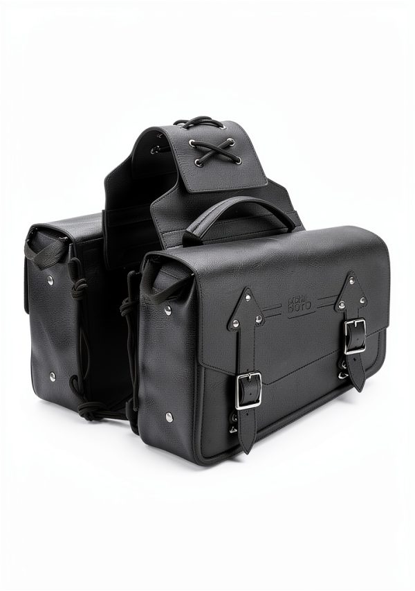 KEMIMOTO Motorcycle Leather Saddlebags Universal Fit-1