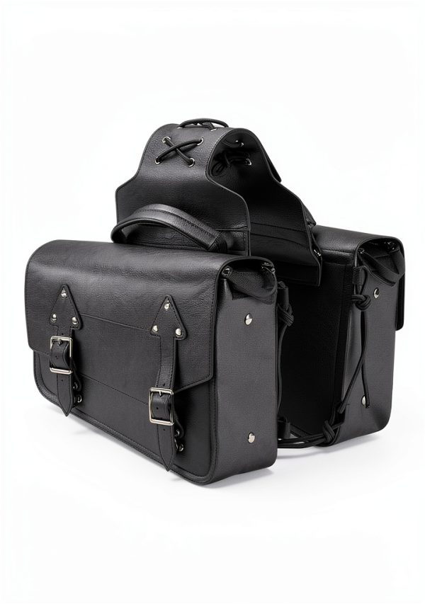 KEMIMOTO Motorcycle Leather Saddlebags Universal Fit-4