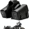 KEMIMOTO Motorcycle Leather Saddlebags Universal Fit-0