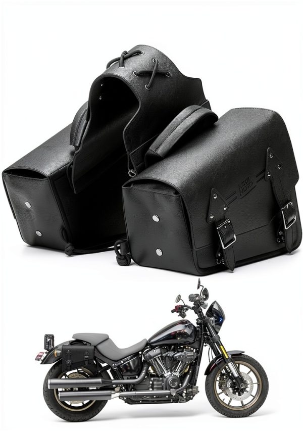 KEMIMOTO Motorcycle Leather Saddlebags Universal Fit-0