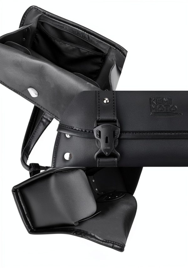 Motorcycle Fork Bag KEMIMOTO Leather Front Mount-1
