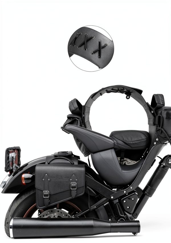 KEMIMOTO Motorcycle Leather Saddlebags Universal Fit-3