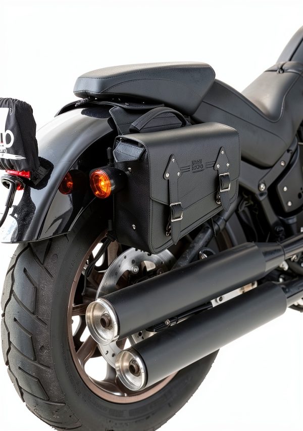 KEMIMOTO Motorcycle Leather Saddlebags Universal Fit-5
