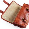 Leather Motorcycle Saddle Bag vintage crafts Brown-2