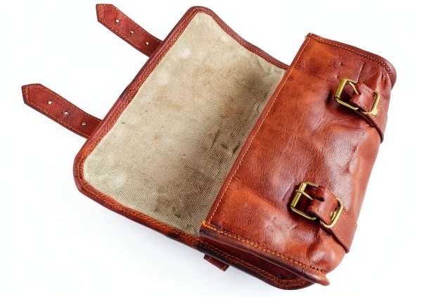 Leather Motorcycle Saddle Bag vintage crafts Brown-2