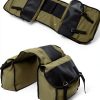 DesirePath Canvas Leather Motorcycle Saddlebag Large-1