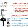 Saddlebag Security Kit Fenrir Frame Mount for Harley Touring Black-1
