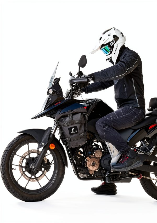RIDEIRON Motorcycle Tail Bag 5L Waterproof Front Bumper MB8006 Black-1