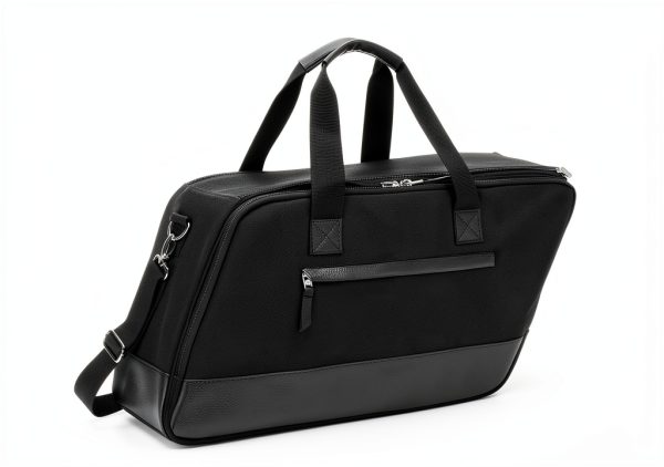 Motorcycle Saddlebag Insert HODRANT Black Leather/Nylon Orange Lining-0