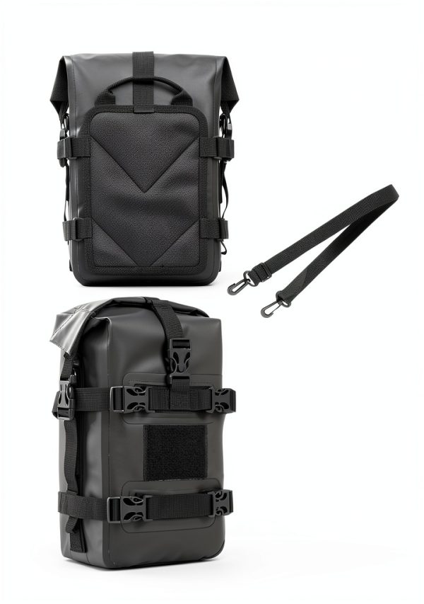 RIDEIRON Motorcycle Tail Bag 5L Waterproof Front Bumper MB8006 Black-3