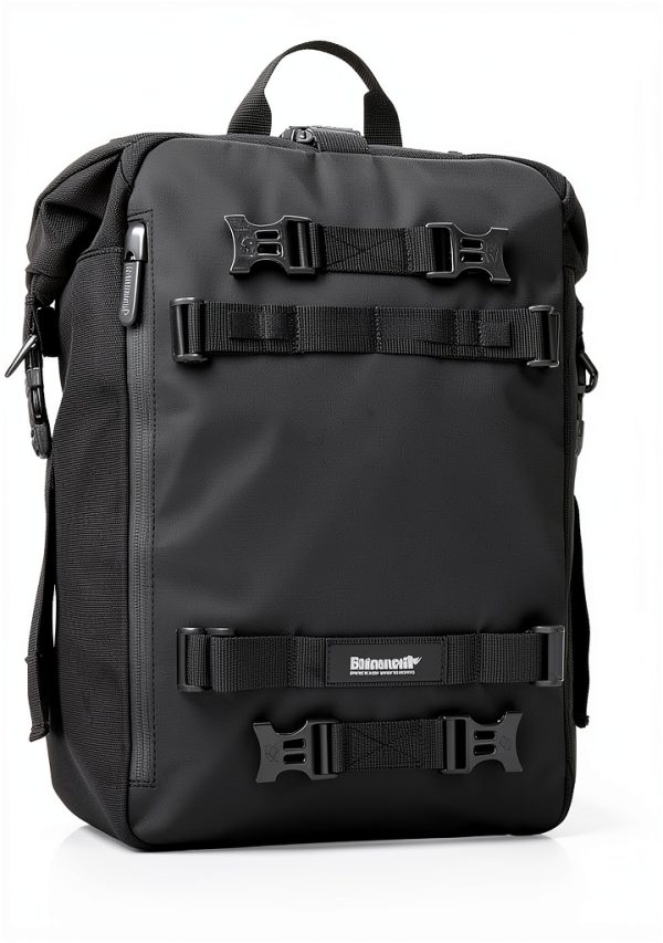 Motorcycle Saddle Bag Rhinowalk 20L Black Waterproof Modular Pannier-2