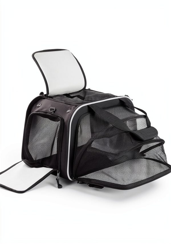 KEMIMOTO Motorcycle Pet Carrier Dual‑Use Dog Bag Expandable Mesh 201BK-5