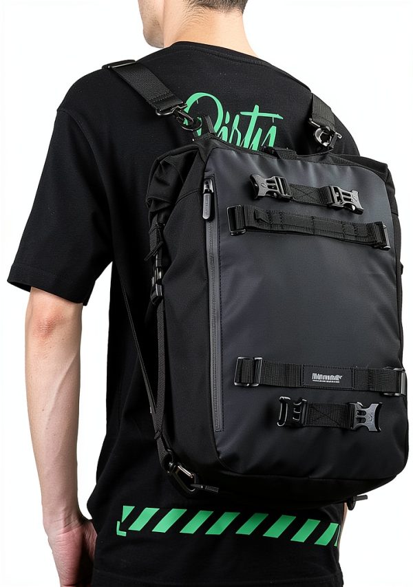 Motorcycle Saddle Bag Rhinowalk 20L Black Waterproof Modular Pannier-6