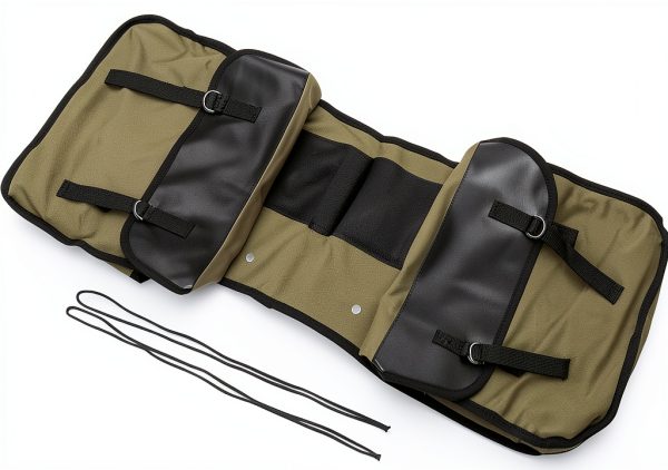 DesirePath Canvas Leather Motorcycle Saddlebag Large-5
