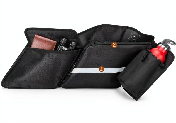HODRANT Motorcycle Saddlebag Organizer Side Storage Bag Hd04901-2