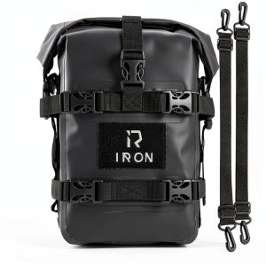 RIDEIRON Motorcycle Tail Bag 5L Waterproof Front Bumper MB8006 Black-0