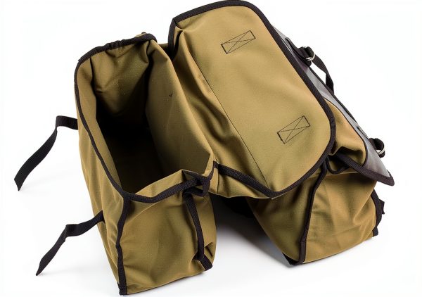 DesirePath Canvas Leather Motorcycle Saddlebag Large-4