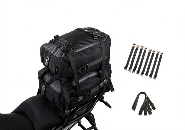 Motorcycle Saddle Bag Rhinowalk 20L Black Waterproof Modular Pannier-7