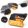 Motorcycle Saddlebag Insert HODRANT Black Leather/Nylon Orange Lining-3