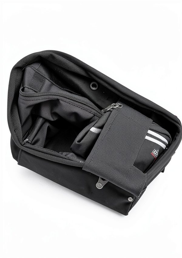 KEMIMOTO Motorcycle Saddlebag Lid Organizer Black Nylon Portable-2
