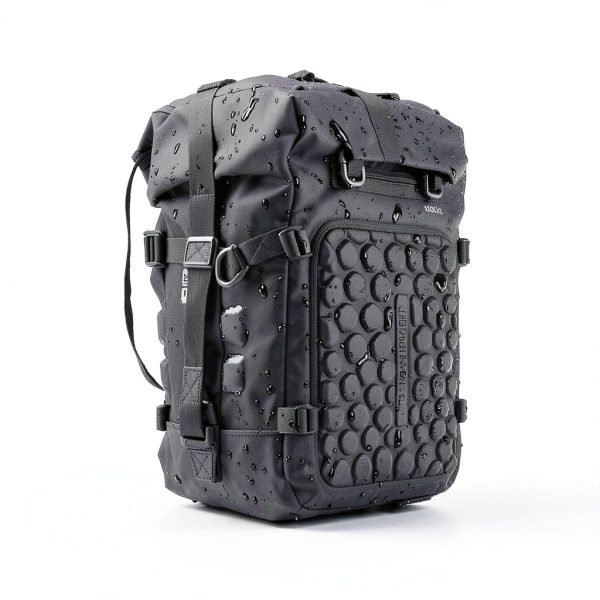 Rhinowalk Motorcycle Tail Bag, Travel Luggage Bags, Waterproof Rear Carrier, Motorcycle Rear Seat Bag Backpack, Rear Rack Trunk - Black 15L-1
