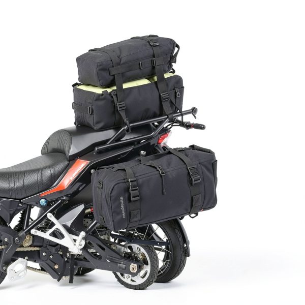 Rhinowalk Motorcycle Tail Bag, Travel Luggage Bags, Waterproof Rear Carrier, Motorcycle Rear Seat Bag Backpack, Rear Rack Trunk - Black 15L-5
